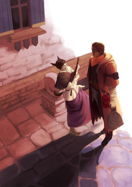 walking home after a trip to the market